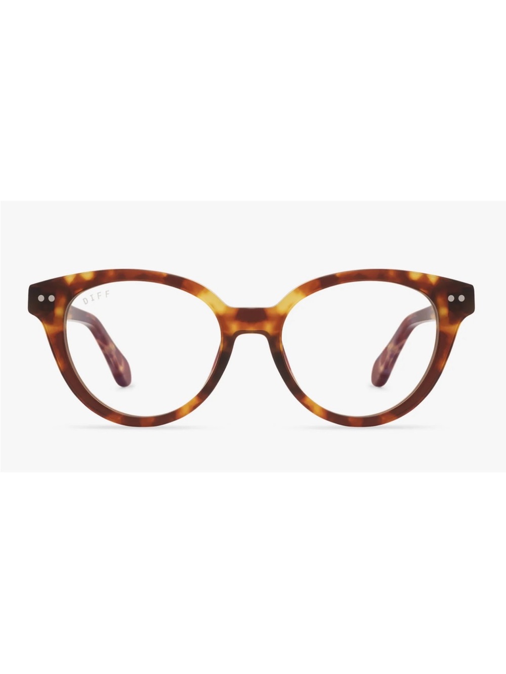 Diff Eyewear Carly Amber Tortoise Blue Light Eyeglasses